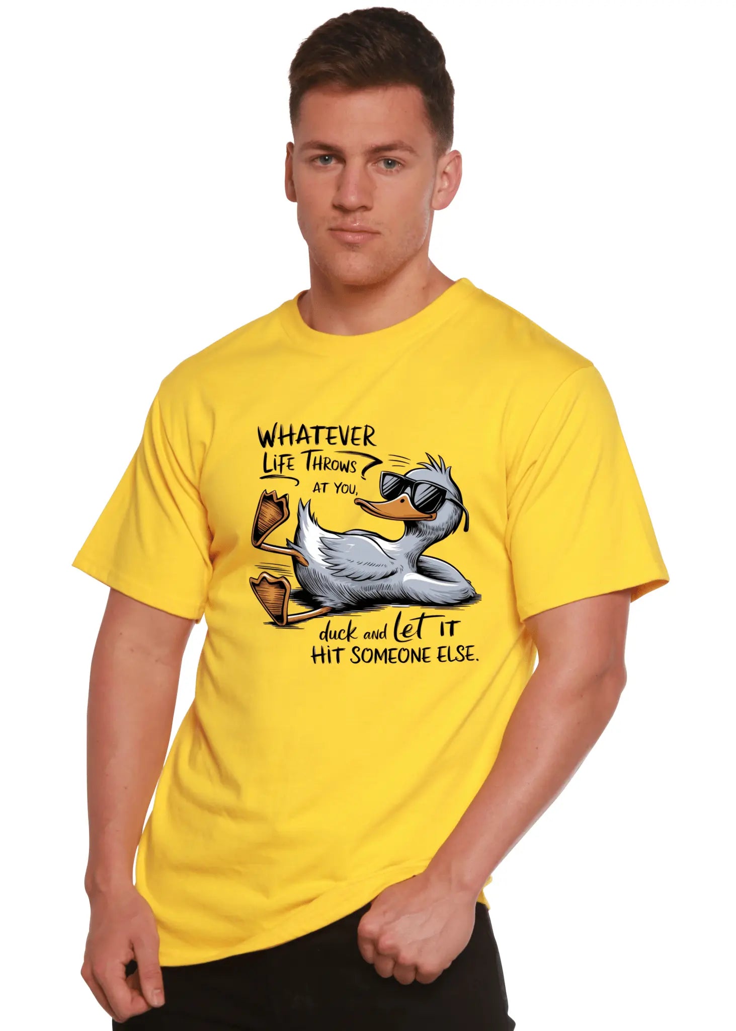 Whatever Life Throws at You Funny Unisex Bamboo/Cotton Graphic T-Shirt - Blade & Thread