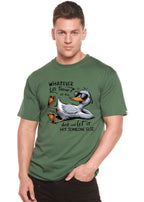 Whatever Life Throws at You Funny Unisex Bamboo/Cotton Graphic T-Shirt Spun Bamboo