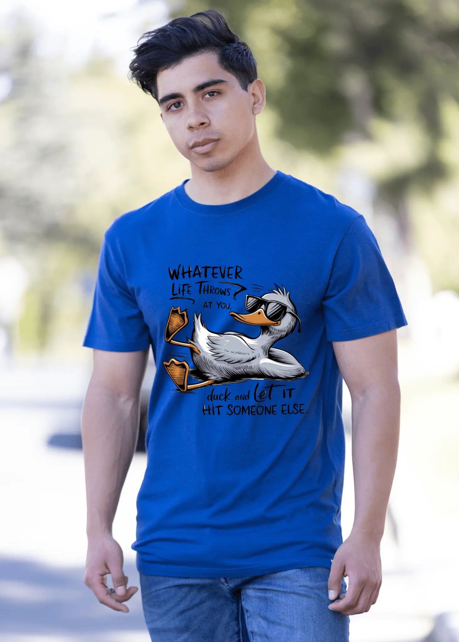 Whatever Life Throws at You Funny Unisex Bamboo/Cotton Graphic T-Shirt - Blade & Thread