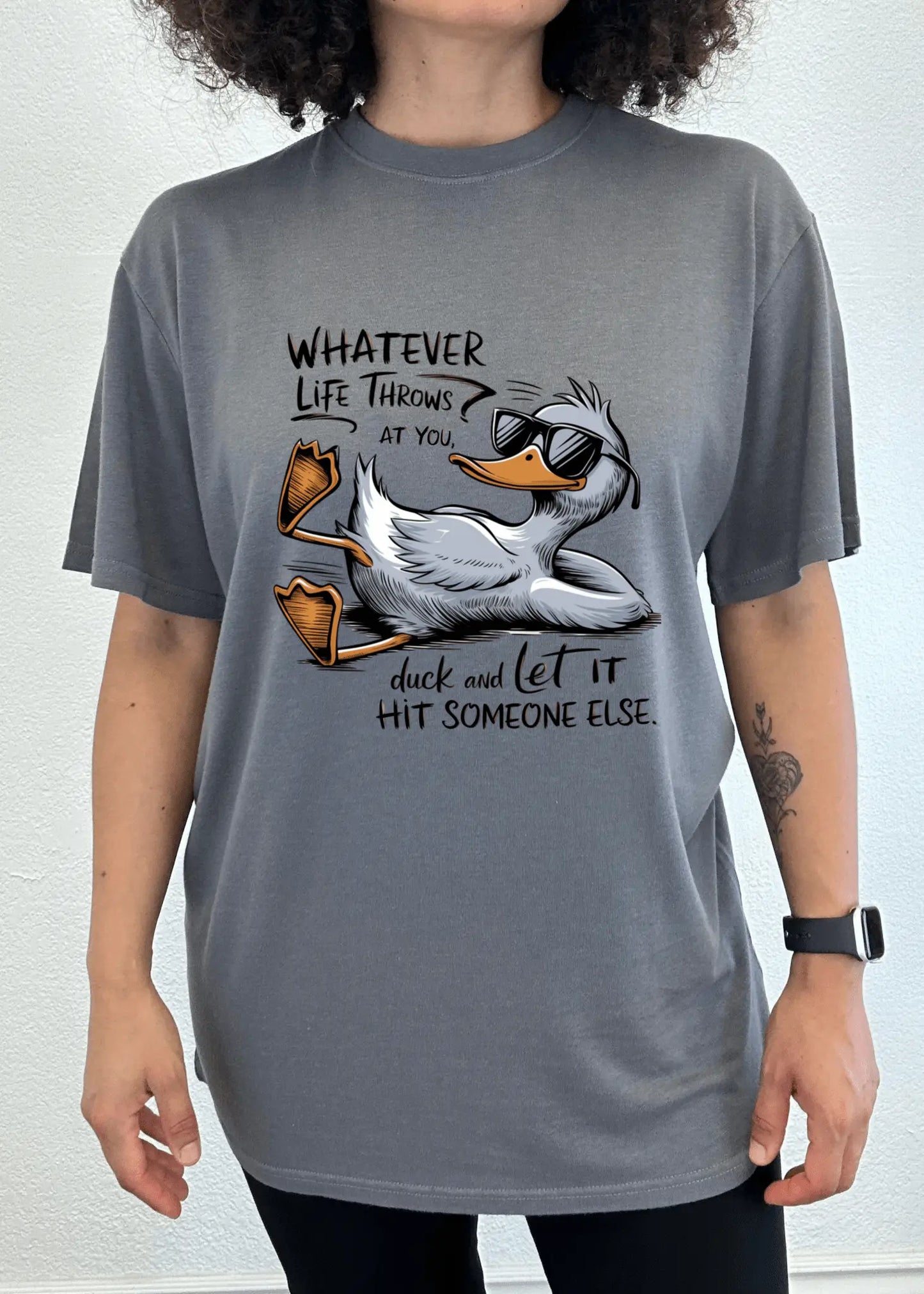 Whatever Life Throws at You Funny Unisex Bamboo/Cotton Graphic T-Shirt - Blade & Thread