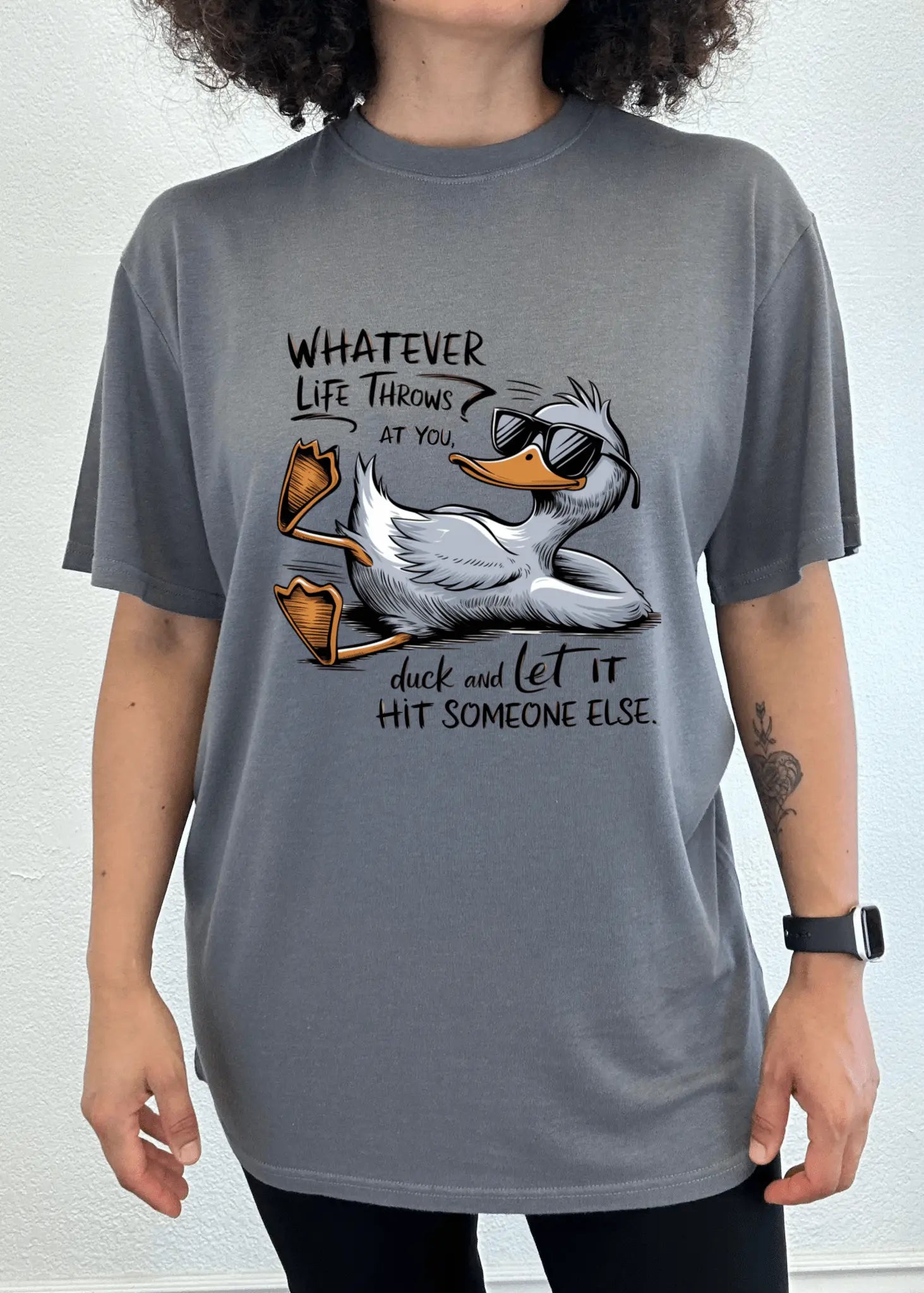 Whatever Life Throws at You Funny Unisex Bamboo/Cotton Graphic T-Shirt - Blade & Thread