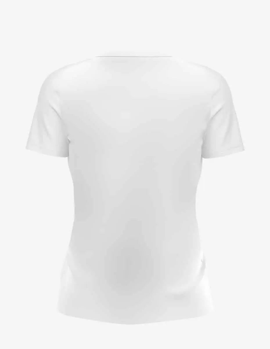 White Ladies Crew T-Shirt from SpectraUSA featuring a classic fit and soft cotton fabric.