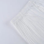 White Deep V-neck Halter Bandage 2 Pieces Sets Sleeveless Backless Suits Outfits with Shorts nowadaysfashion