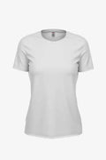 White Ladies Crew PFD 8600 T-shirt by SpectraUSA, front view showing classic crew neck and clean design.