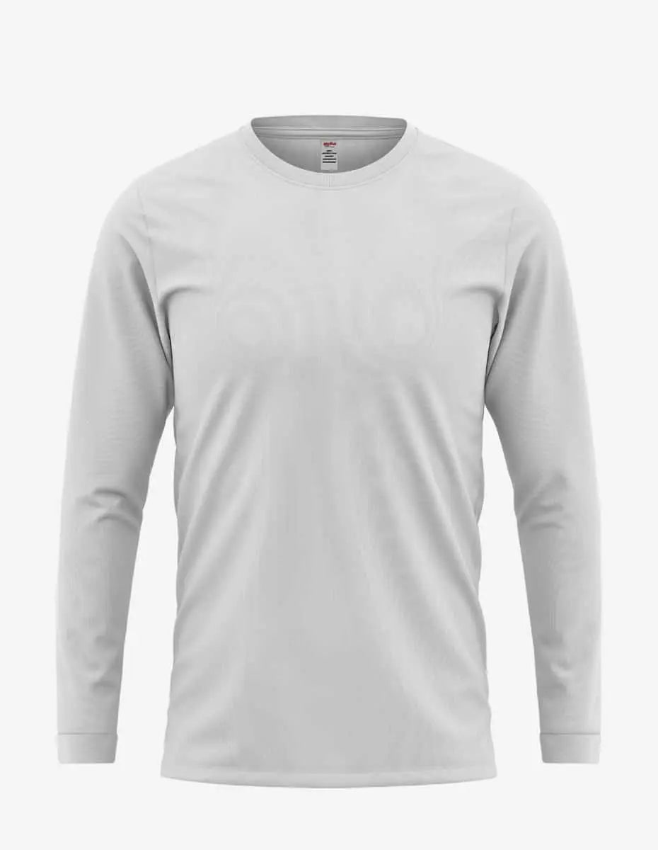 White men's USA Long Sleeve 5006 shirt by SpectraUSA, featuring a front view with a classic fit and comfortable fabric.