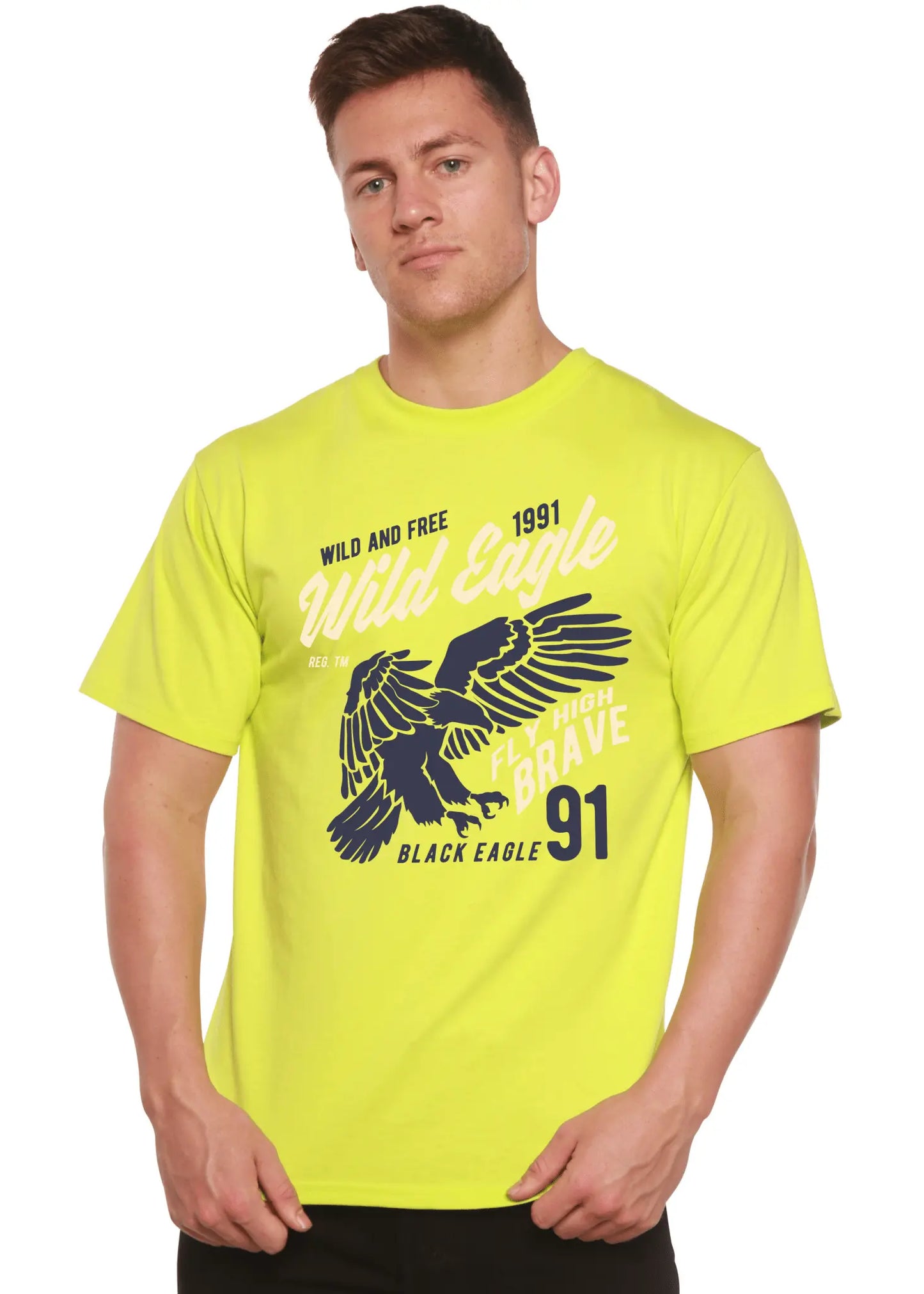 Wild Eagle Spun Bamboo® Men's Bamboo Viscose/Organic Cotton Short Sleeve Graphic T-Shirt - Blade & Thread