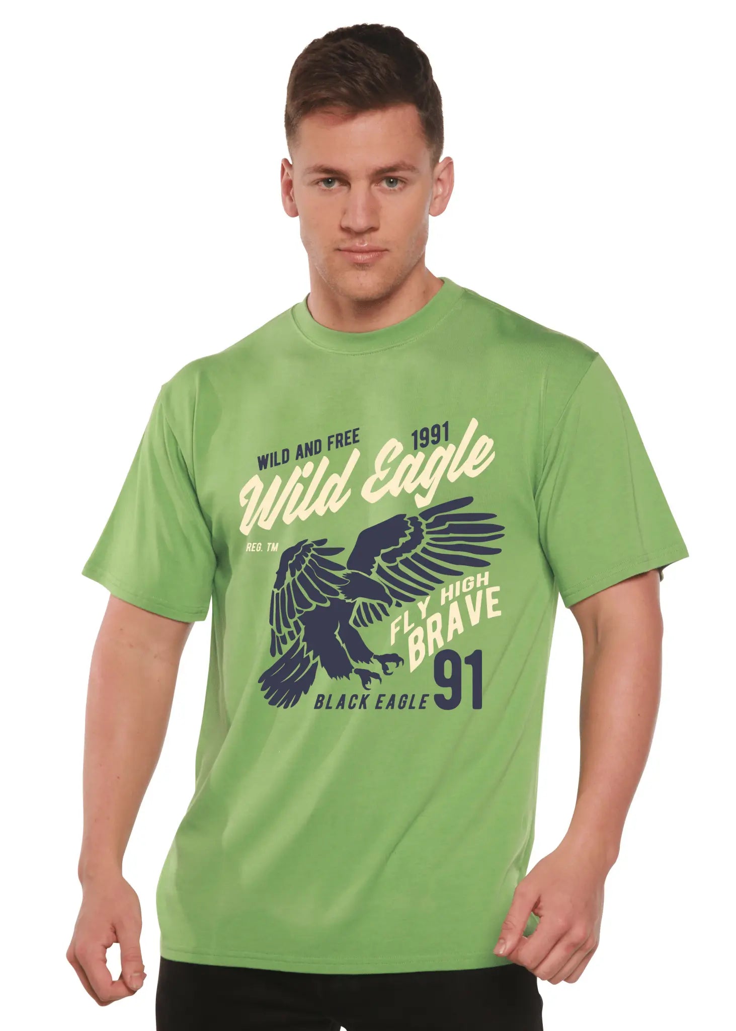 Wild Eagle Spun Bamboo® Men's Bamboo Viscose/Organic Cotton Short Sleeve Graphic T-Shirt - Blade & Thread
