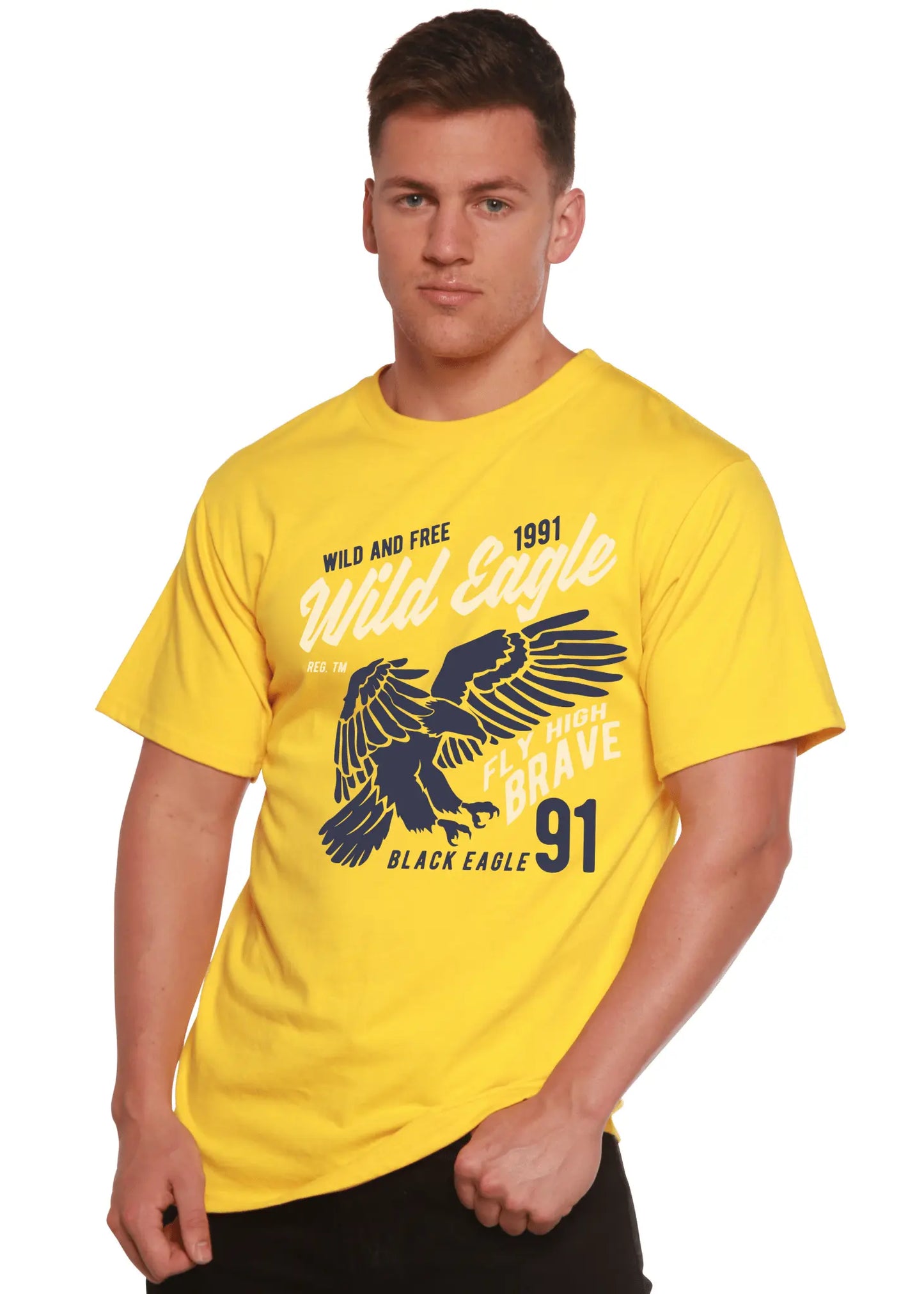 Wild Eagle Spun Bamboo® Men's Bamboo Viscose/Organic Cotton Short Sleeve Graphic T-Shirt - Blade & Thread