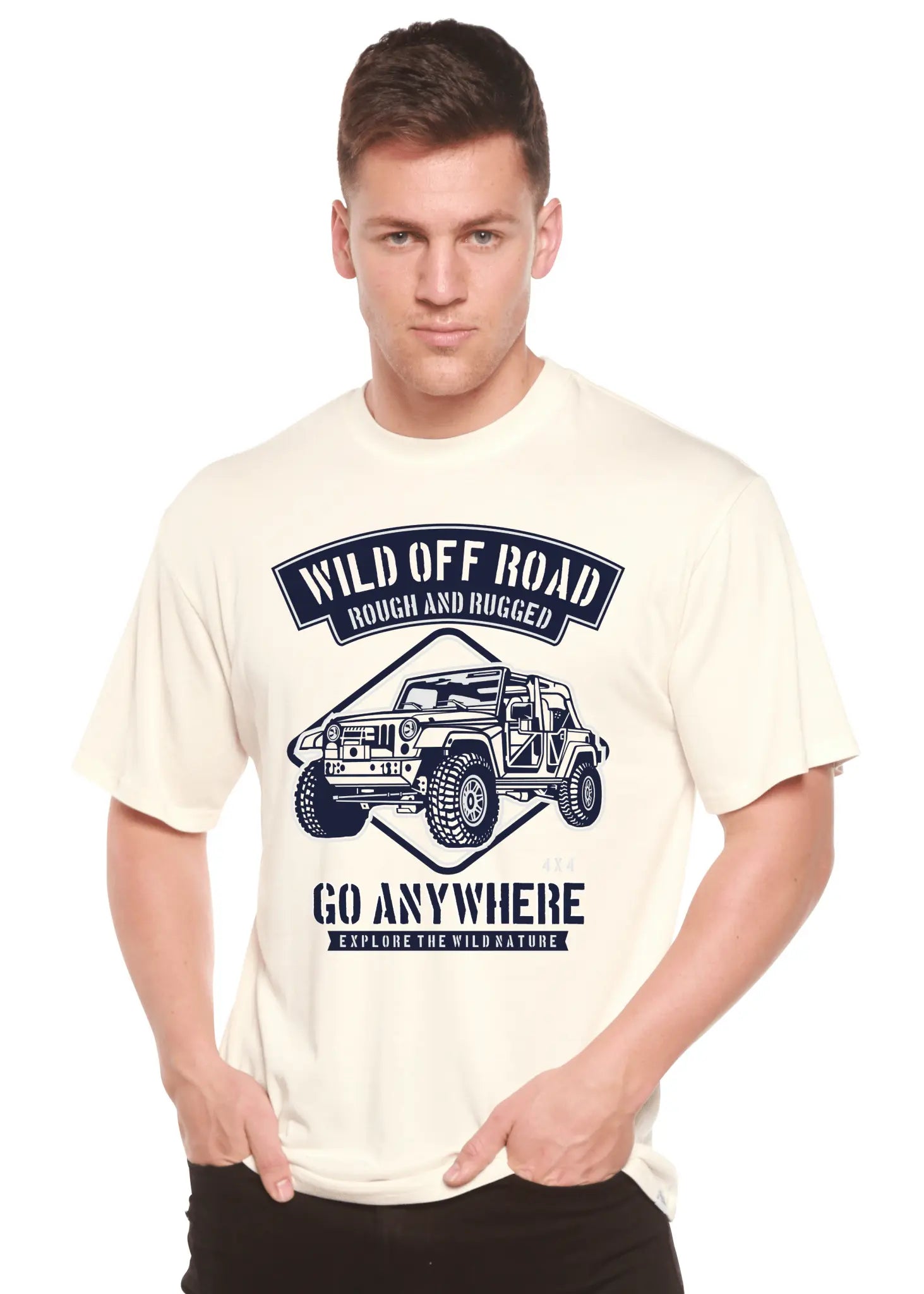 Wild Off Road Spun Bamboo® Men's Bamboo Viscose/Organic Cotton Short Sleeve Graphic T-Shirt - Blade & Thread