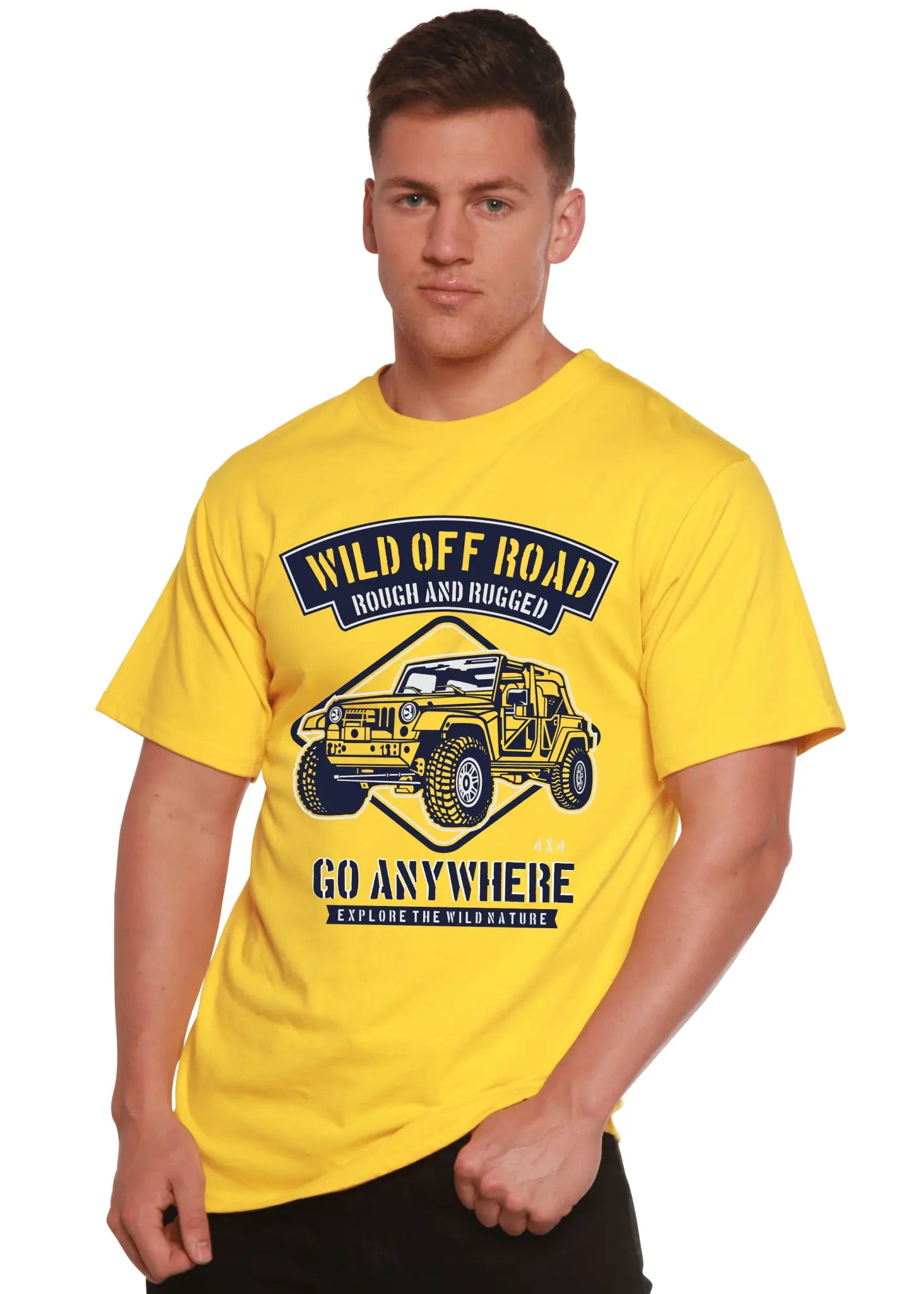 Wild Off Road Spun Bamboo® Men's Bamboo Viscose/Organic Cotton Short Sleeve Graphic T-Shirt - Blade & Thread