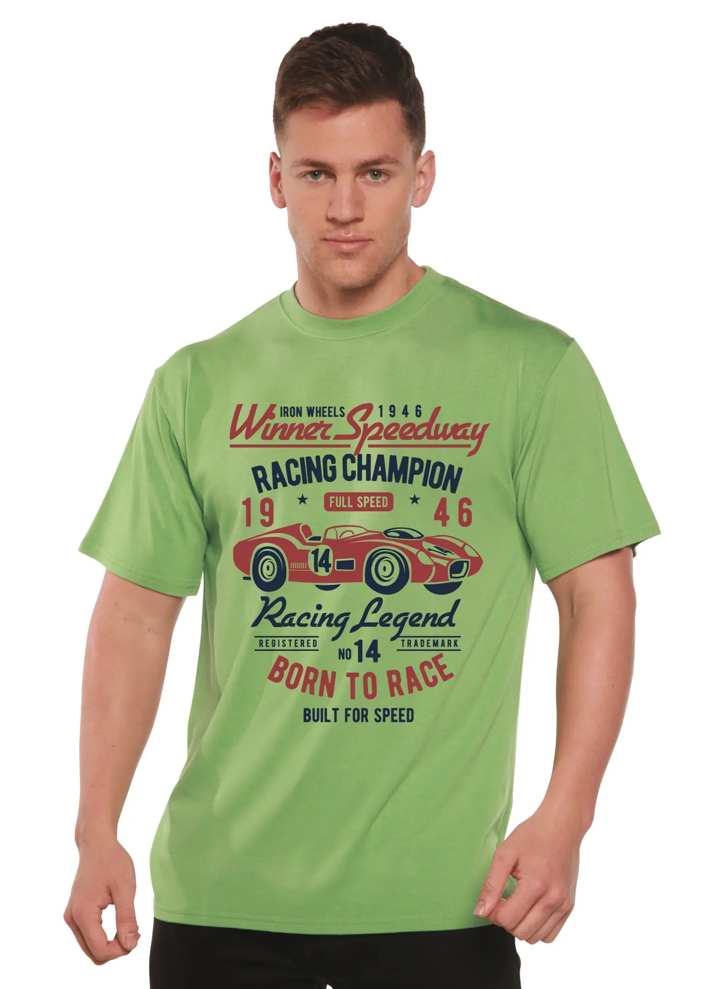Winner Speedway Spun Bamboo® Men's Bamboo Viscose/Organic Cotton Short Sleeve Graphic T-Shirt - Blade & Thread
