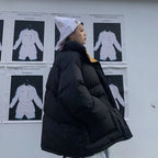Winter Jacket Female Coat Patchwork Windbreaker Women Padded Zipper Outwear Parka Thick  Streetwear nowadaysfashion