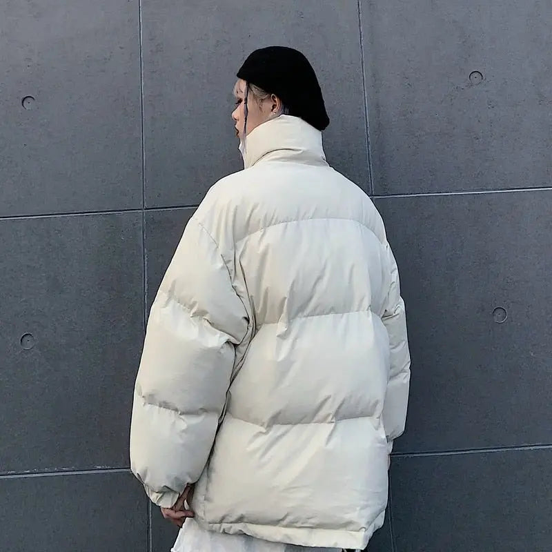 Winter Jacket Female Coat Patchwork Windbreaker Women Padded Zipper Outwear Parka Thick Streetwear - Blade & Thread