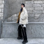 Winter Jacket Female Coat Patchwork Windbreaker Women Padded Zipper Outwear Parka Thick  Streetwear nowadaysfashion