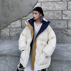 Winter Jacket Female Coat Patchwork Windbreaker Women Padded Zipper Outwear Parka Thick  Streetwear nowadaysfashion