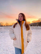 Winter Jacket Female Coat Patchwork Windbreaker Women Padded Zipper Outwear Parka Thick  Streetwear nowadaysfashion