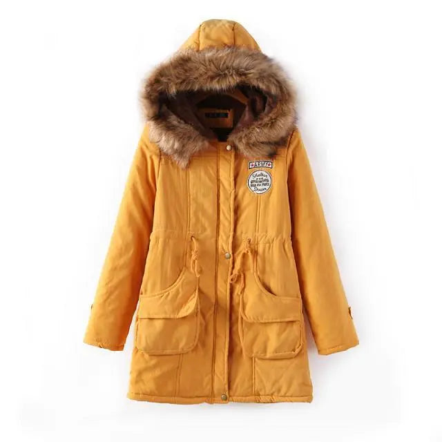 Winter Jacket Women Thick Warm Hooded Parka Mujer Cotton Padded Coat - Blade & Thread