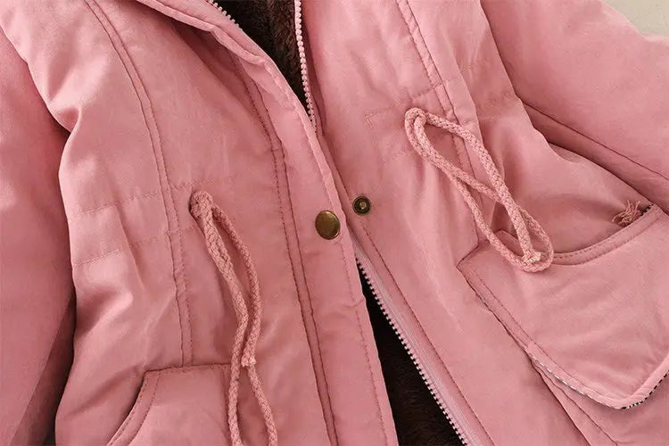 Winter Jacket Women Thick Warm Hooded Parka Mujer Cotton Padded Coat - Blade & Thread