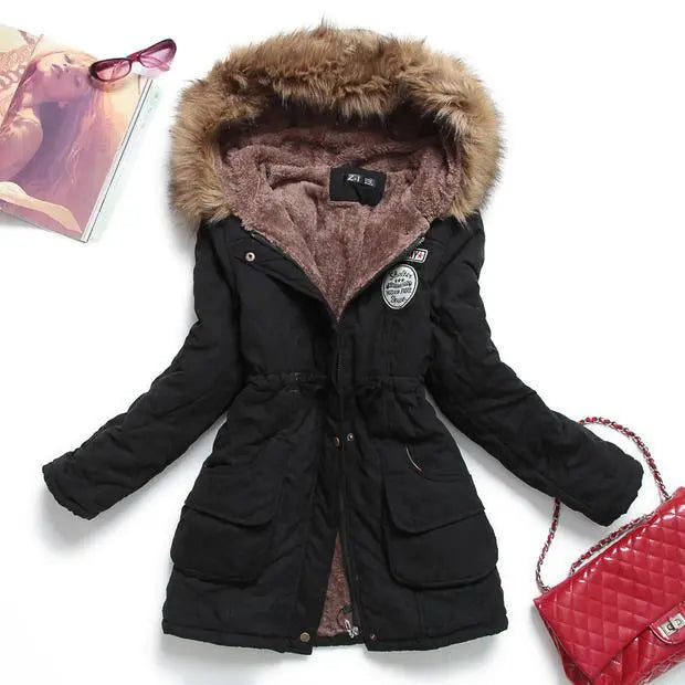 Winter Jacket Women Thick Warm Hooded Parka Mujer Cotton Padded Coat nowadaysfashion