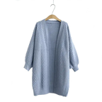 Winter lantern sleeve cardigan Long Sweater Women 2021 Lantern Sleeve Open Stitch Oversized Sweater Knit Coat nowadaysfashion