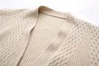 Winter lantern sleeve cardigan Long Sweater Women 2021 Lantern Sleeve Open Stitch Oversized Sweater Knit Coat nowadaysfashion