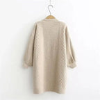 Winter lantern sleeve cardigan Long Sweater Women 2021 Lantern Sleeve Open Stitch Oversized Sweater Knit Coat nowadaysfashion