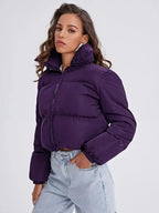 Winter long sleeve stand collar casual coat cotton jacket nowadaysfashion