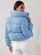Winter long sleeve stand collar casual coat cotton jacket nowadaysfashion