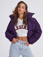 Winter long sleeve stand collar casual coat cotton jacket nowadaysfashion