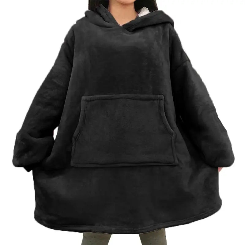 Winter Oversized Hoodies Women Giant Hoody Flannel Fleece Wearable Blanket nowadaysfashion