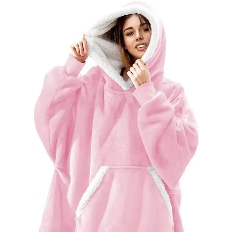 Winter Oversized Hoodies Women Giant Hoody Flannel Fleece Wearable Blanket - Blade & Thread