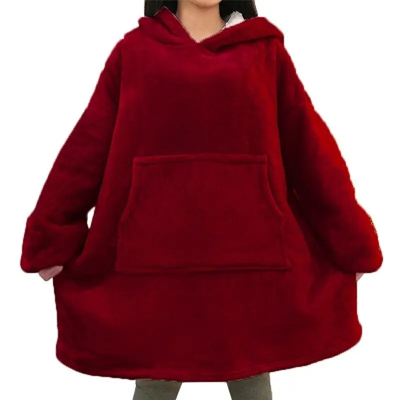 Winter Oversized Hoodies Women Giant Hoody Flannel Fleece Wearable Blanket - Blade & Thread