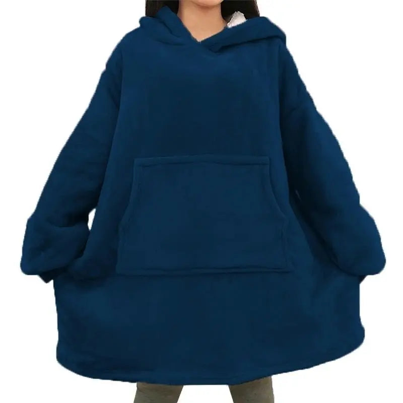 Winter Oversized Hoodies Women Giant Hoody Flannel Fleece Wearable Blanket - Blade & Thread