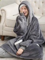 Winter Oversized Hoodies Women Giant Hoody Flannel Fleece Wearable Blanket nowadaysfashion