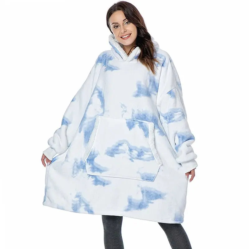 Winter Oversized Hoodies Women Giant Hoody Flannel Fleece Wearable Blanket - Blade & Thread