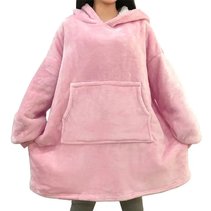 Winter Oversized Hoodies Women Giant Hoody Flannel Fleece Wearable Blanket - Blade & Thread