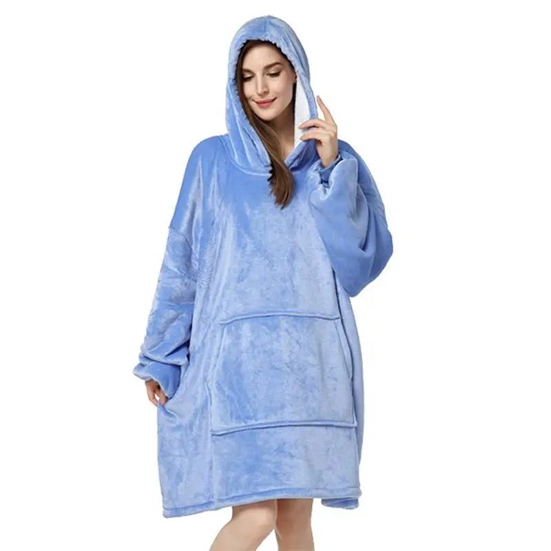 Winter Oversized Hoodies Women Giant Hoody Flannel Fleece Wearable Blanket - Blade & Thread