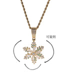 Winter rotating snowflake luminous oil drop pendant nowadaysfashion