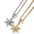 Winter rotating snowflake luminous oil drop pendant nowadaysfashion