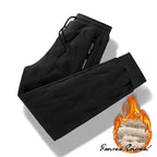 Winter Zip Pockets Thicken Fleece Sweatpants Joggers Water Proof Thermal Trousers nowadaysfashion