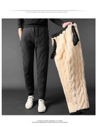 Winter Zip Pockets Thicken Fleece Sweatpants Joggers Water Proof Thermal Trousers nowadaysfashion
