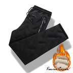 Winter Zip Pockets Thicken Fleece Sweatpants Joggers Water Proof Thermal Trousers nowadaysfashion