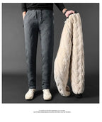 Winter Zip Pockets Thicken Fleece Sweatpants Joggers Water Proof Thermal Trousers nowadaysfashion