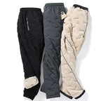Winter Zip Pockets Thicken Fleece Sweatpants Joggers Water Proof Thermal Trousers nowadaysfashion