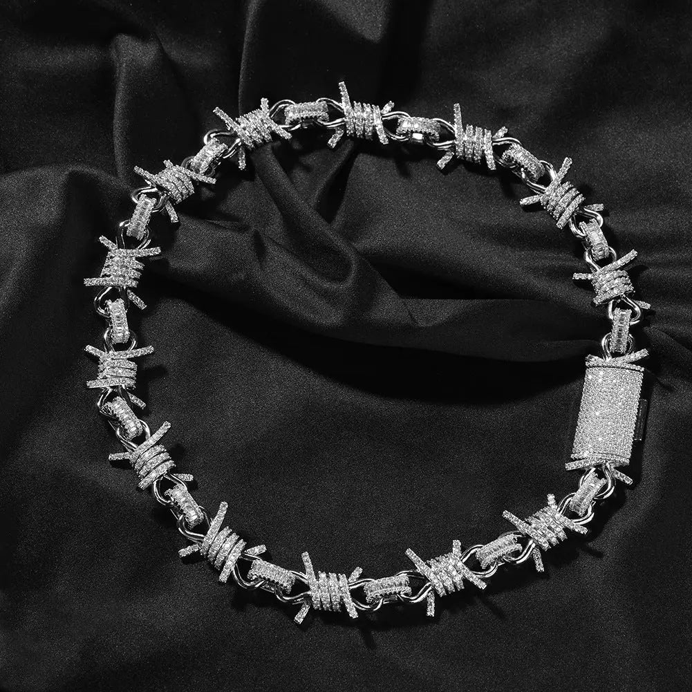 Wire chain diamond thorn necklace bracelet - Blade & Thread