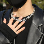 Wire chain diamond thorn necklace bracelet nowadaysfashion