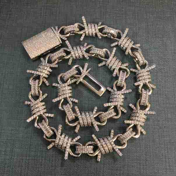 Wire chain diamond thorn necklace bracelet - Blade & Thread