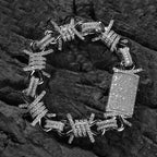 Wire chain diamond thorn necklace bracelet nowadaysfashion