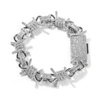 Wire chain diamond thorn necklace bracelet nowadaysfashion