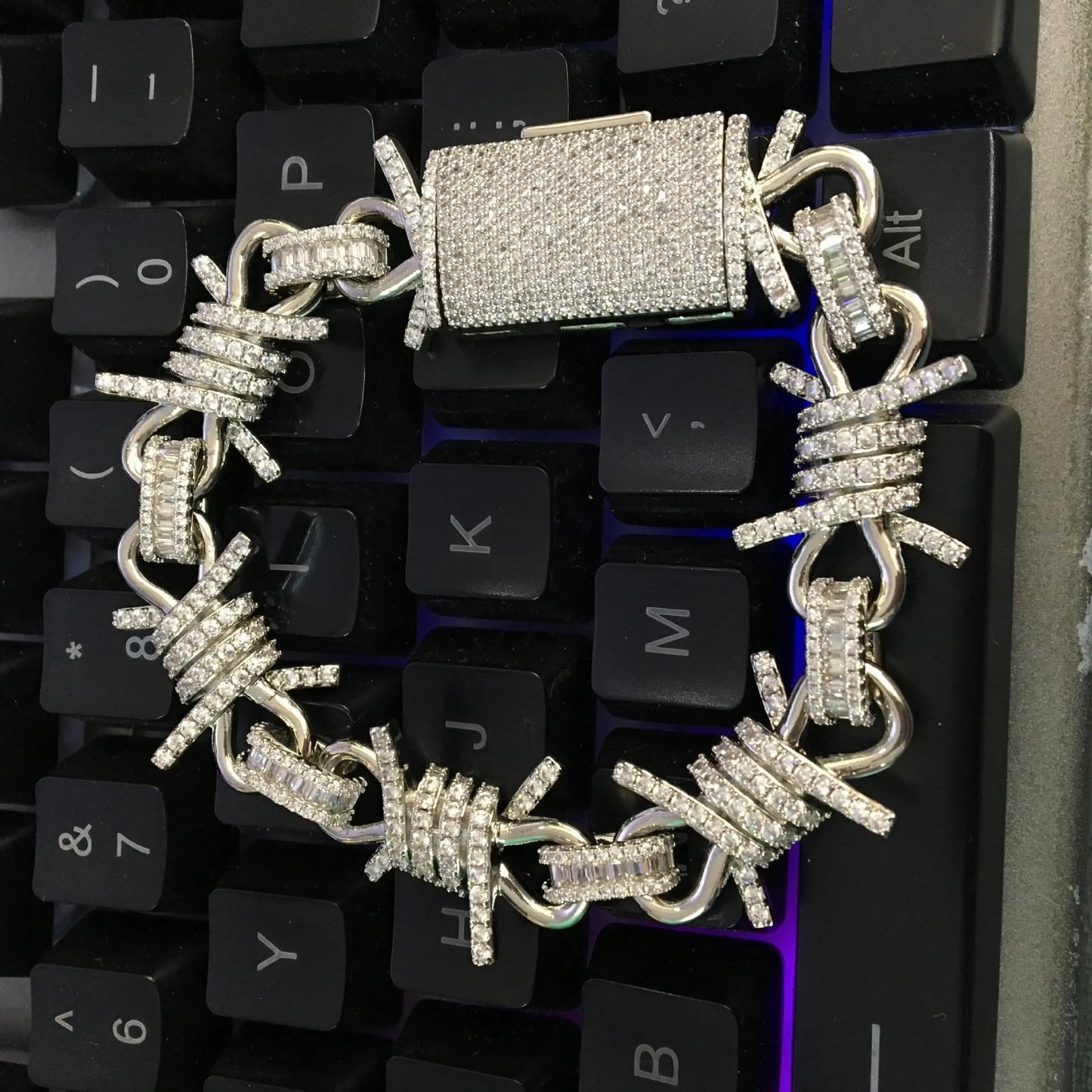 Wire chain diamond thorn necklace bracelet - Blade & Thread